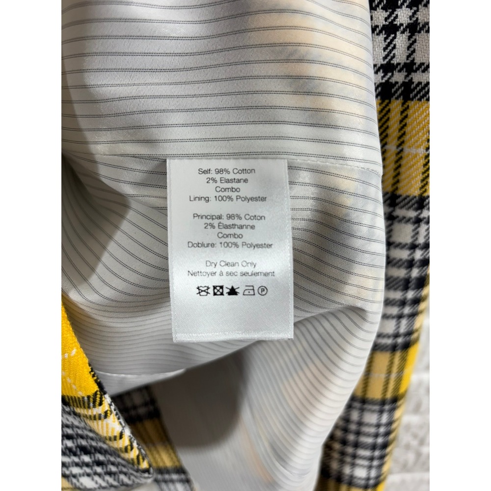 Veronica Beard Cutaway Yellow Plaid Dickey Jacket 4 - Picture 3 of 5
